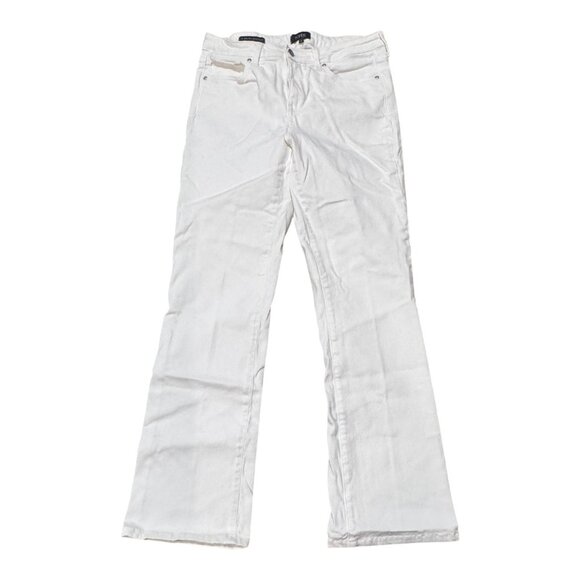 Nydj Barbara Bootcut White Denim Jeans Lift Tuck Technology Womens 6 Porkchop - Picture 1 of 6